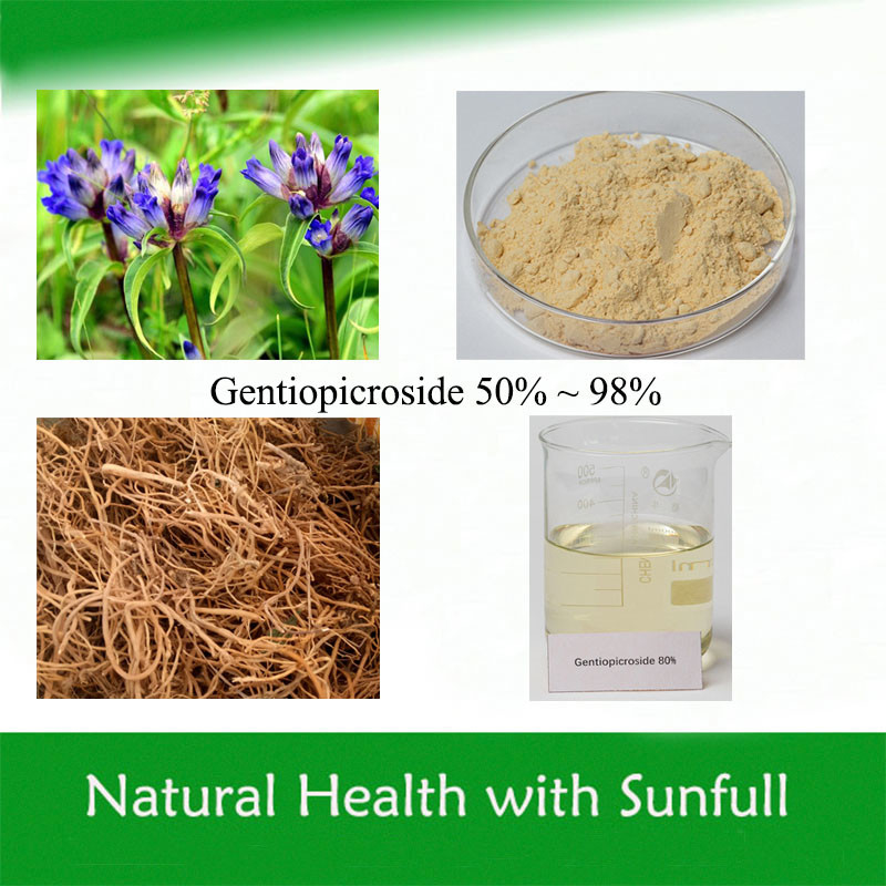 Gentiana Scabra Ekstrak Gentiopicroside 50%-98% Gentiopicrin CAS No 20831-76-9 Bahan kosmetik
