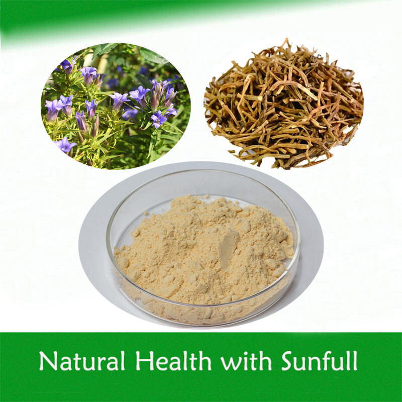 Nomor CAS 20831-76-9 Ekstrak Akar Gentian Gentiopicroside 50%-98% untuk Bahan Kosmetik