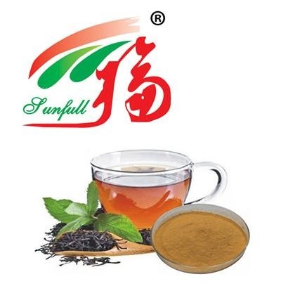 Instant Black Tea Powder, aroma teh hitam yang kaya dengan cairan berwarna amber.