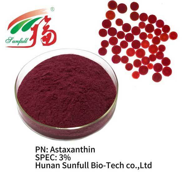 Ekstrak Haematococcus Pluvialis Bubuk Astaxanthin 3% Makanan kesehatan fungsional Perawatan kulit dalam kosmetik Bahan farmasi Aditif pakan