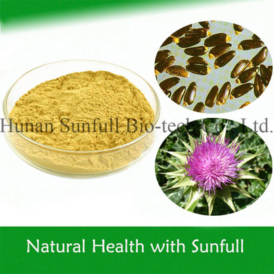 100% Ekstrak Thistle Susu Alami untuk Kesehatan Hati 80% Silymarins 30% Silybins