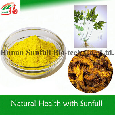 100% Berberine Hidroklorida Alam 97% 98% dari Akar Coptis chinensis dengan Nomor CAS 633-65-8