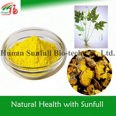 100% Berberine HCl Alami 97% 98% dari Akar Coptis chinensis dengan Nomor CAS 633-65-8